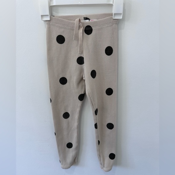 Zara Girl’s Beige with Black Polka Dot Leggings - Size 5-6 years - Picture 1 of 7